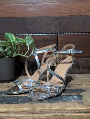 CB Established 1962 Silver Strappy Women's Dress Sandals
